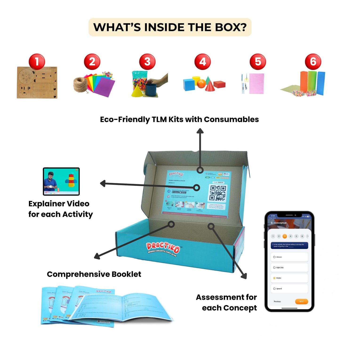Practiko Class 9 Math Kit – Volumes, Calculus & Chance experiment setup; Student performing Volumes, Calculus & Chance activity – Practiko math learning kit; Math concept demonstration from Volumes, Calculus & Chance kit by Practiko; Hands-on learning with Practiko Volumes, Calculus & Chance math STEM kit; Volumes, Calculus & Chance kit materials and tools for Grade 9 math experiments