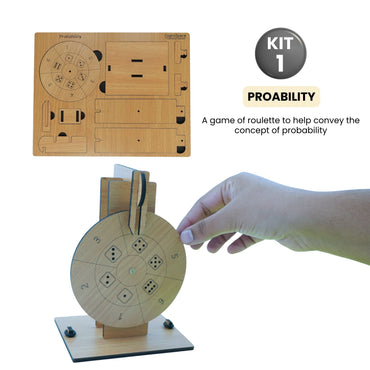 Practiko Class 9 Math Kit – Volumes, Calculus & Chance experiment setup; Student performing Volumes, Calculus & Chance activity – Practiko math learning kit; Math concept demonstration from Volumes, Calculus & Chance kit by Practiko; Hands-on learning with Practiko Volumes, Calculus & Chance math STEM kit; Volumes, Calculus & Chance kit materials and tools for Grade 9 math experiments