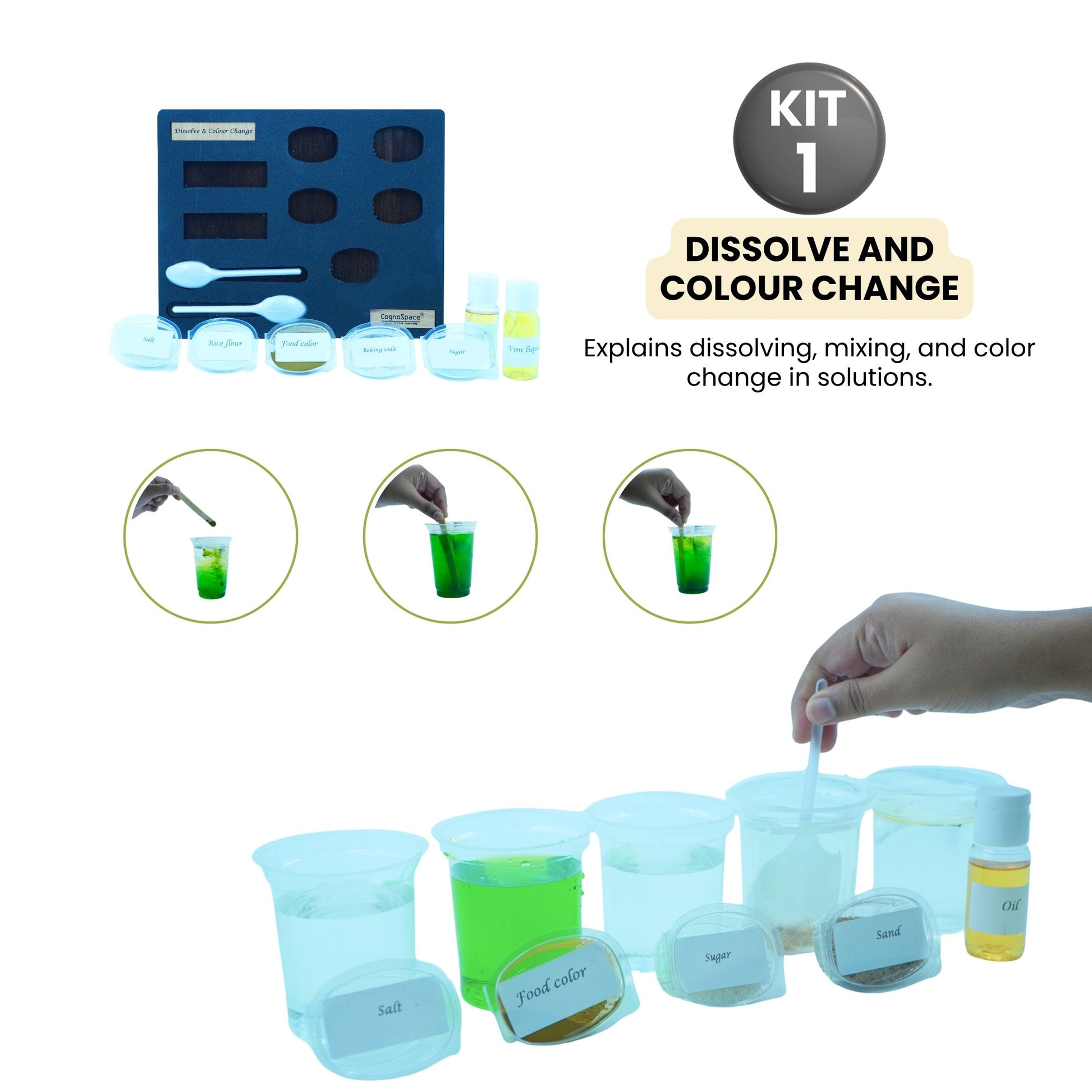 Practiko Class 4 Science Kit – Matter & Changes experiment setup; Student performing Matter & Changes activity – Practiko science learning kit; Science concept demonstration from Matter & Changes kit by Practiko; Hands-on learning with Practiko Matter & Changes science STEM kit; Matter & Changes kit materials and tools for Grade 4 science experiments