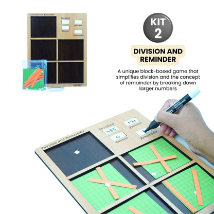Practiko Class 4 Math Kit – Numbers and Fractions experiment setup; Student performing Numbers and Fractions activity – Practiko math learning kit; Math concept demonstration from Numbers and Fractions kit by Practiko; Hands-on learning with Practiko Numbers and Fractions math STEM kit; Numbers and Fractions kit materials and tools for Grade 4 math experiments