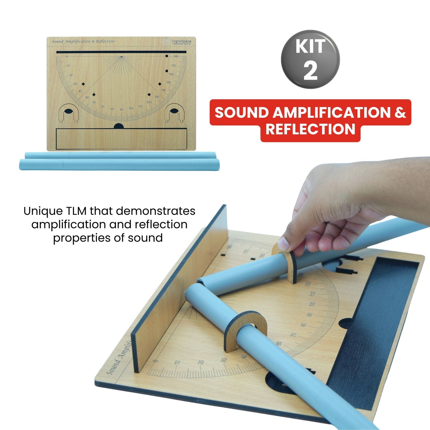 Practiko Class 9 Science Kit – Light, Sound & Signals experiment setup; Student performing Light, Sound & Signals activity – Practiko science learning kit; Science concept demonstration from Light, Sound & Signals kit by Practiko; Hands-on learning with Practiko Light, Sound & Signals science STEM kit; Light, Sound & Signals kit materials and tools for Grade 9 science experiments