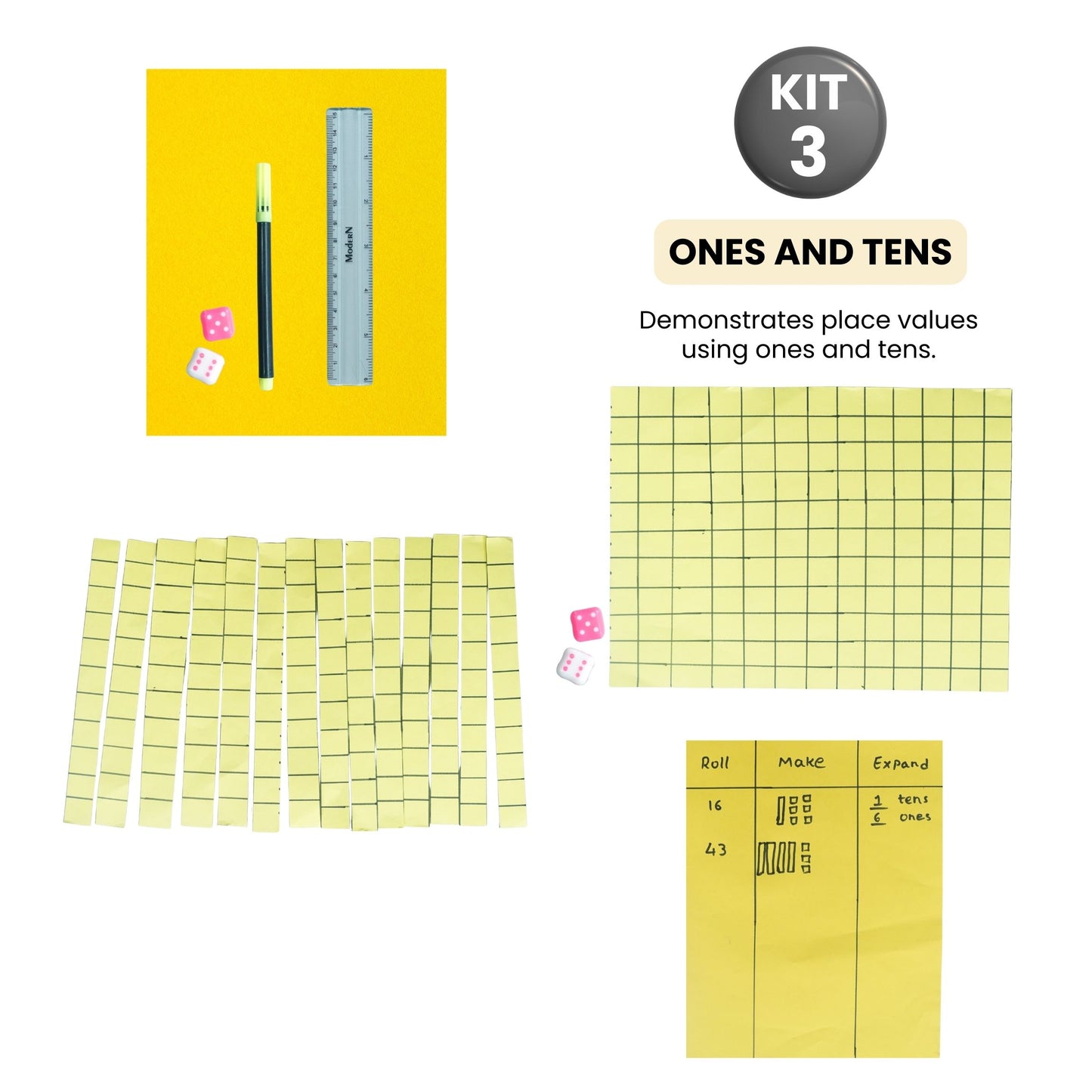 Numbers & Operations – Hands-On Math Kit for Grade 1 with 6 Engaging Concepts