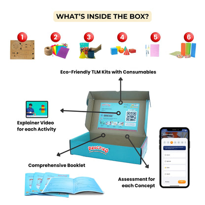 Practiko Class 9 Math Kit – Volumes, Calculus & Chance experiment setup; Student performing Volumes, Calculus & Chance activity – Practiko math learning kit; Math concept demonstration from Volumes, Calculus & Chance kit by Practiko; Hands-on learning with Practiko Volumes, Calculus & Chance math STEM kit; Volumes, Calculus & Chance kit materials and tools for Grade 9 math experiments
