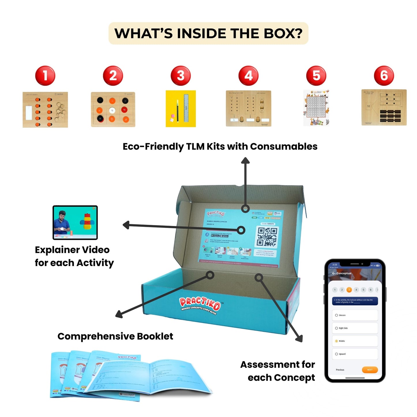 Numbers & Operations – Hands-On Math Kit for Grade 1 with 6 Engaging Concepts